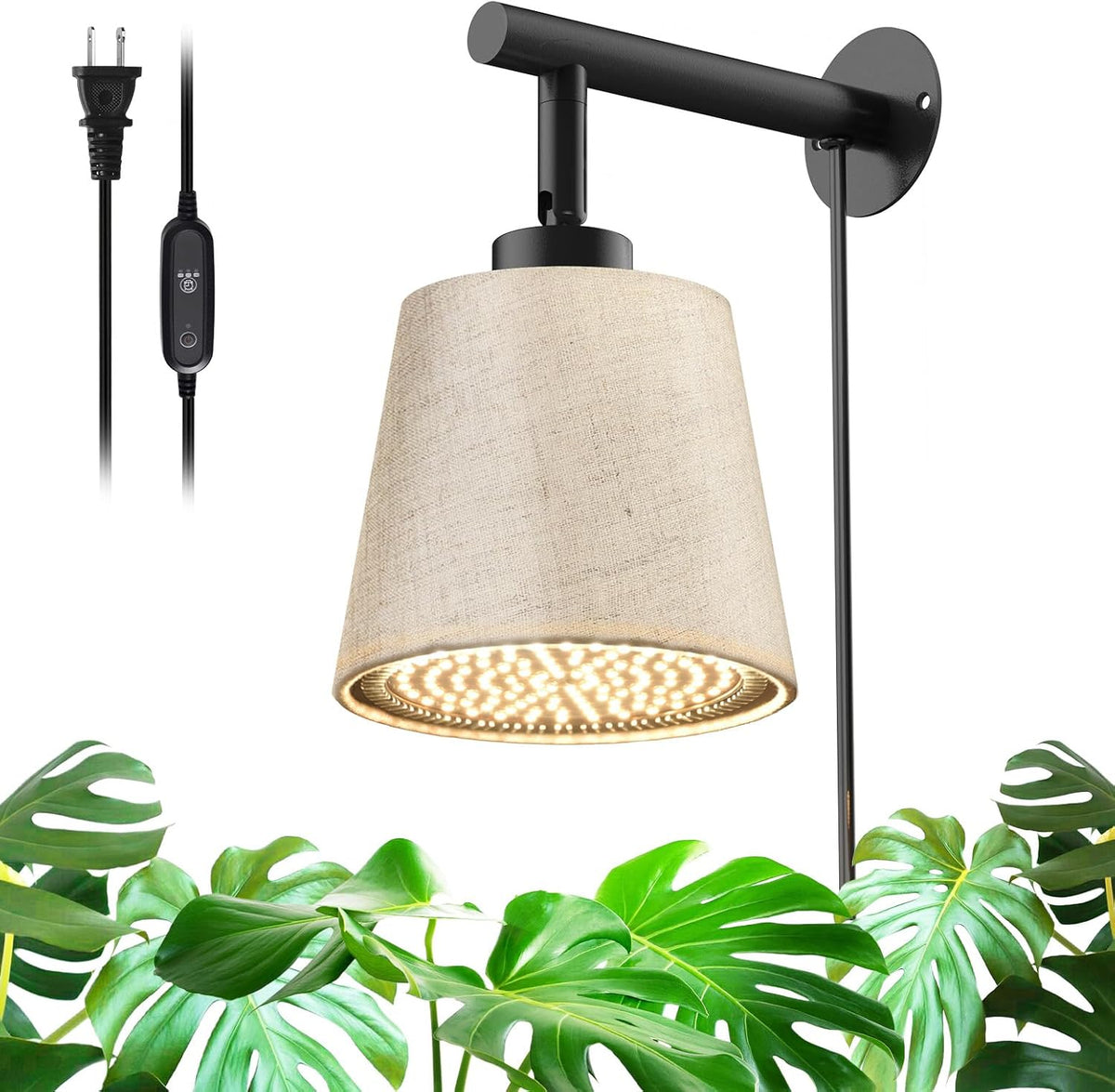 Bstrip Hanging Grow Light for Indoor Plants, 25W Non-Dimmable, 4H/9H/14H
