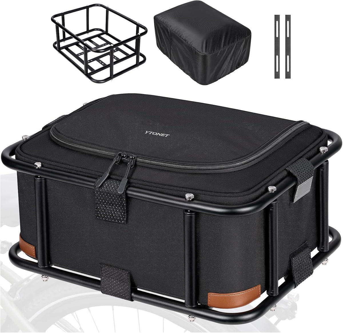 Ytonet Large Bike Basket Rear, Bicycle Basket with Thickned Insulated Bag