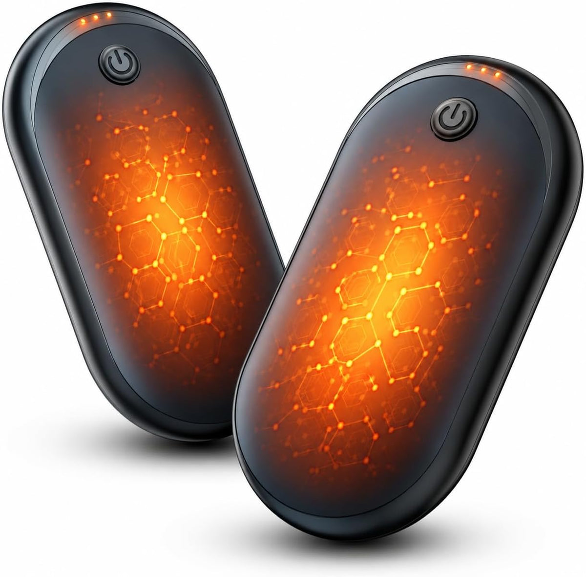 AJVV Rechargeable Hand Warmers 2 Pack, Electric Hand Warmers with 3 Heat Settings, 2S Fast Heating, Long-Lasting Reusable Hand Warmers for Cold Hands, Camping, Hunting, Golf, Gifts for Men & Women