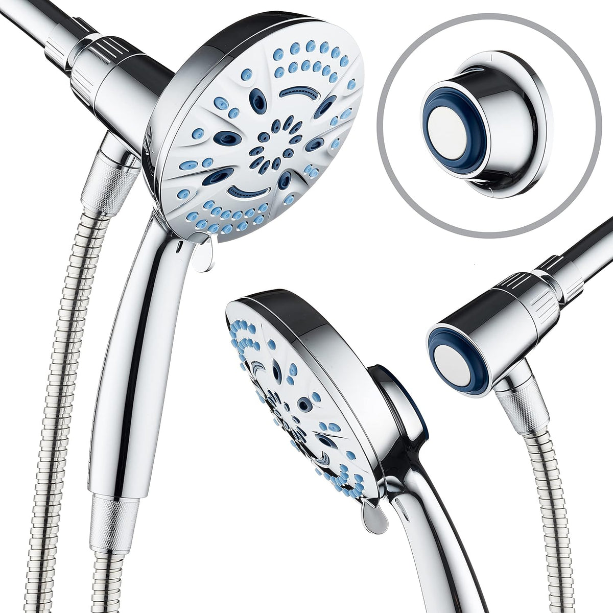 Aquacare Magneton 8-Mode High Pressure Handheld Shower Head with 2 Brackets