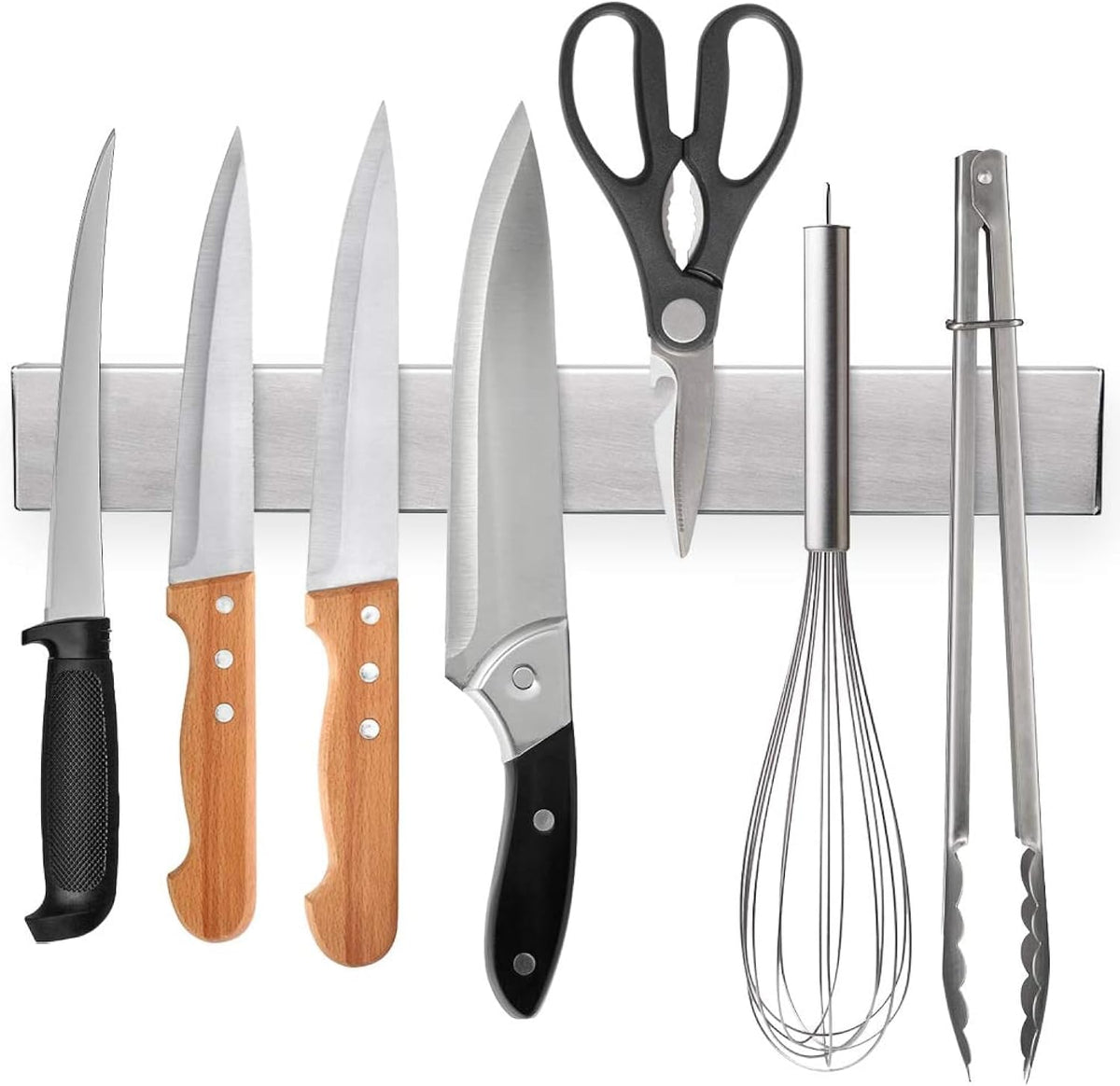 Ninonly 12 Inch Magnetic Knife Holder for Wall, Stainless Steel Knife Strip