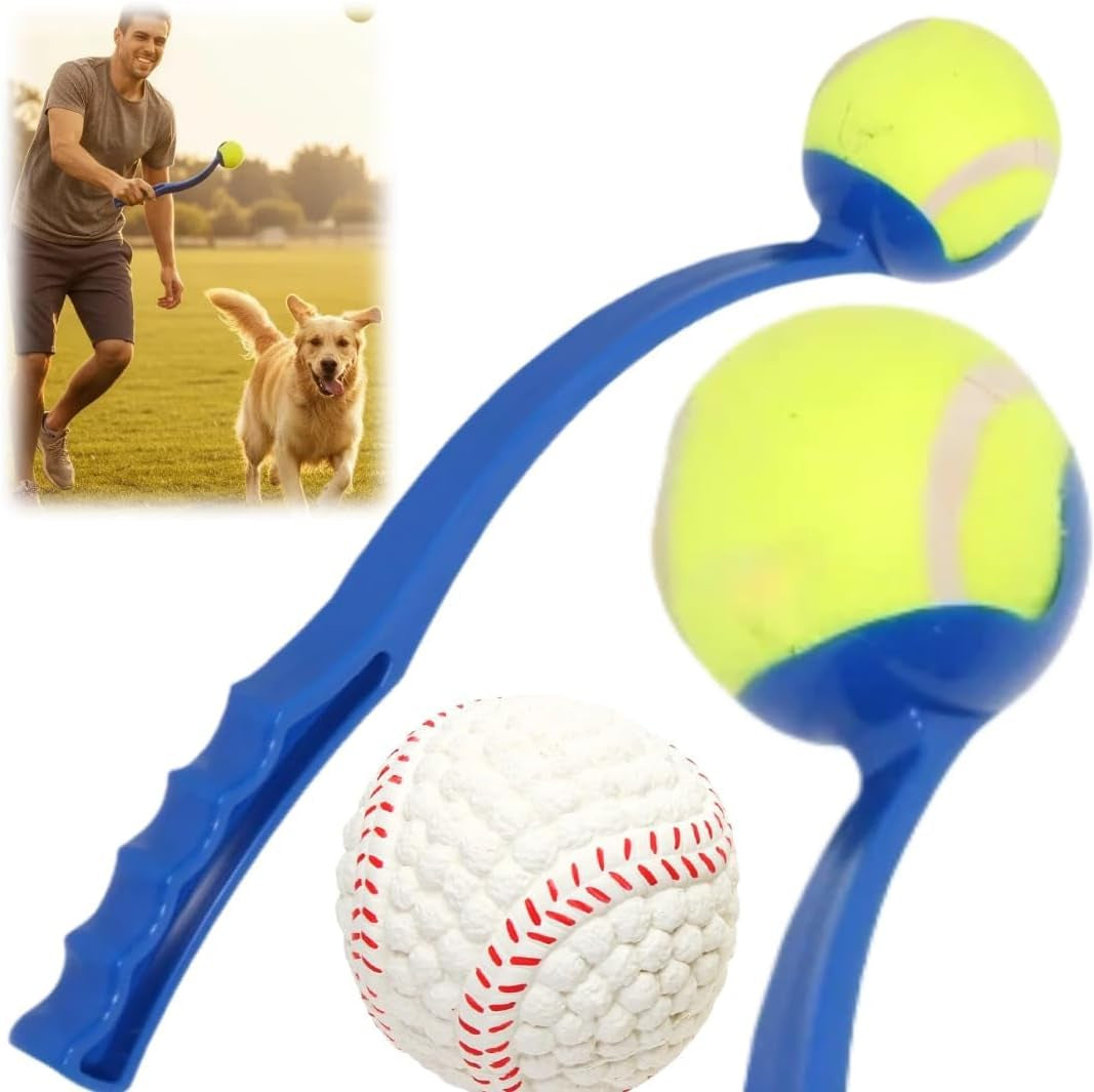Dog Ball Launcher – Tennis Ball Launcher for Dogs, Thrower with 2 Balls