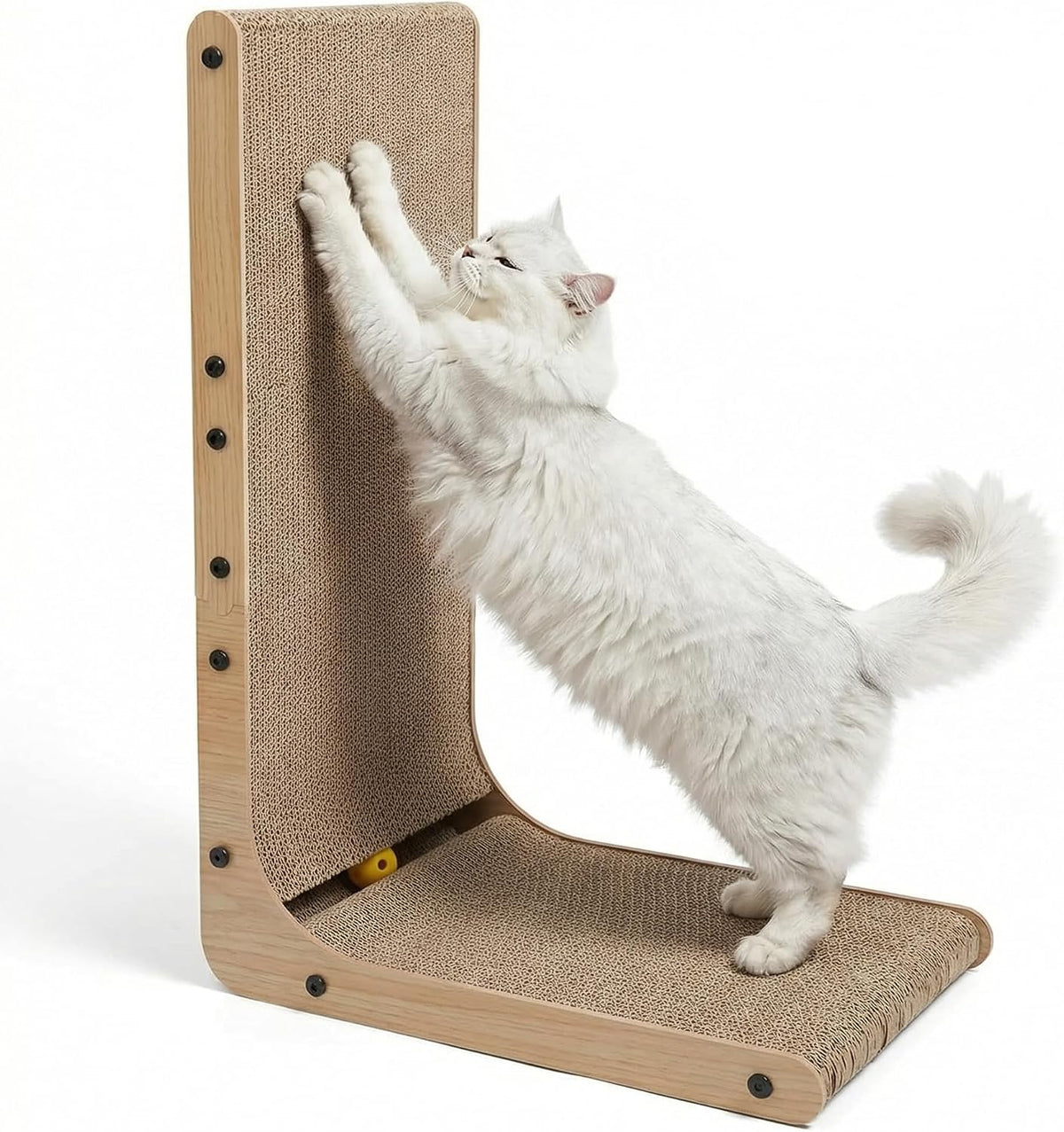 L Shaped Cat Scratcher for Indoor Cats, 26.8 Inch Vertical Scratch Board