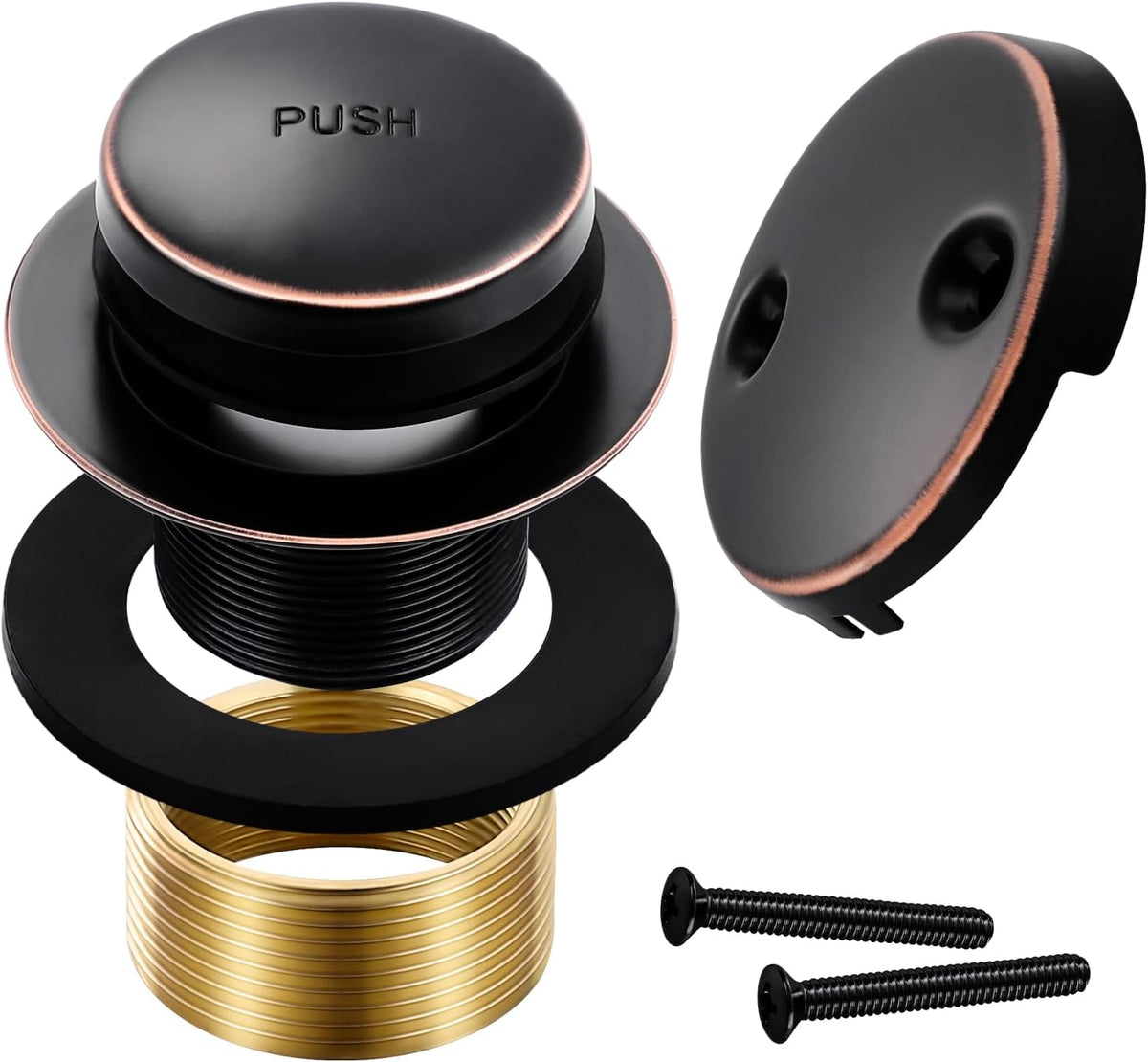 Tub Drain Kit with Bathtub Drain Stopper (Oil Rubbed Bronze)