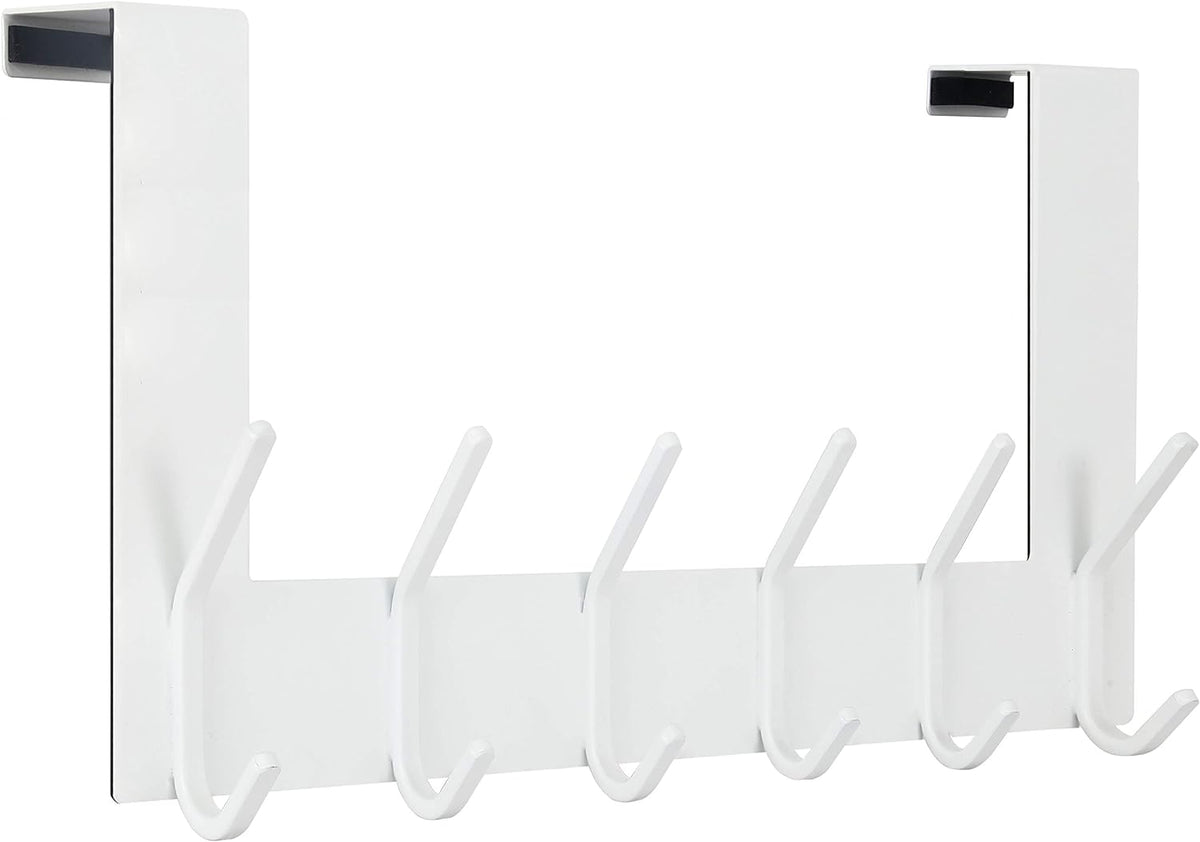 WEBI over the Door Hooks,Over Door Towel Rack,Door Hanger,Door Coat Hanger,Over the Door Coat Rack,Door Hooks for Hanging Clothes,Back of Door,White