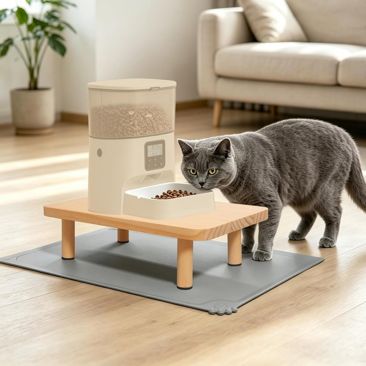 Cat Feeder Stand, Elevated Cat Food Stand for Automatic Feeders & Bowls