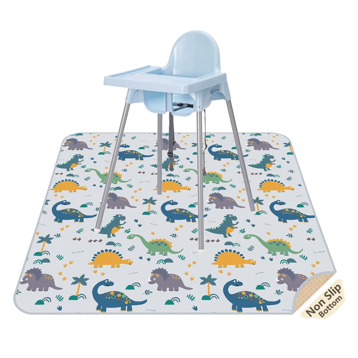 Splat Mat for under High Chair, Waterproof Washable High Chair Floor Mat