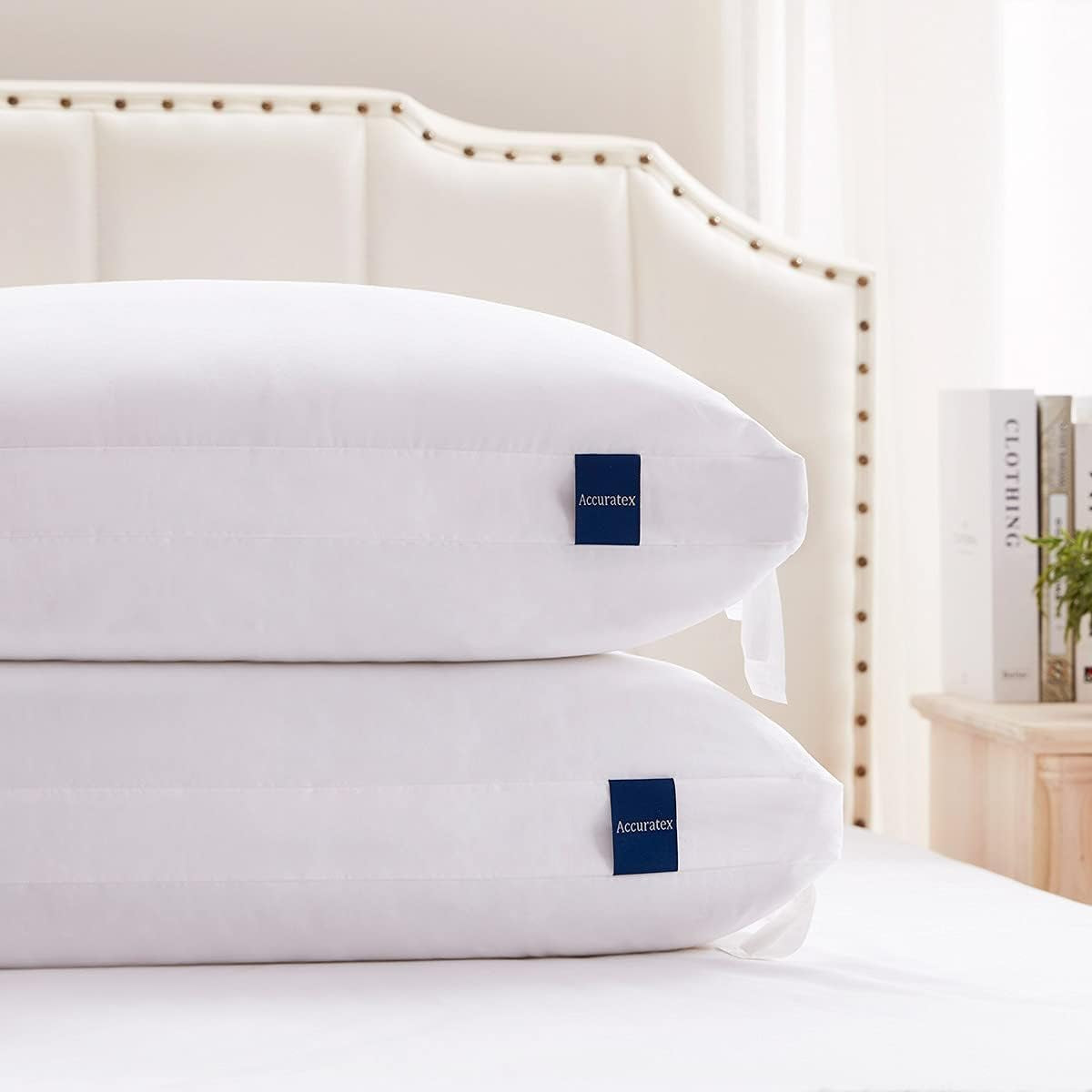 ACCURATEX Pillows Queen Size Set of 2, Adjustable Hybrid Pillow 2 Pack