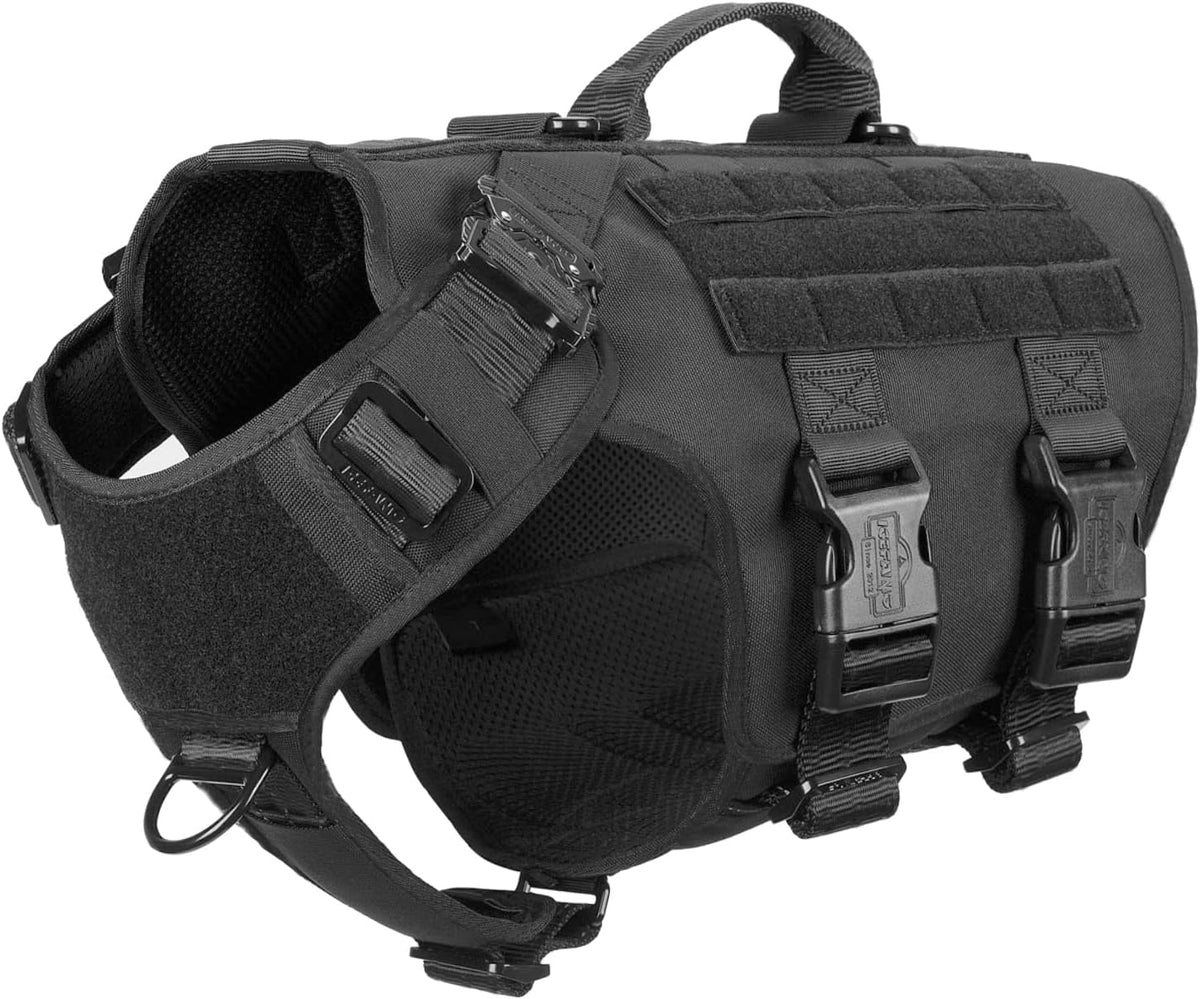 No Pull Tactical Dog Harness for Large Dogs,Adjustable Dog Vest