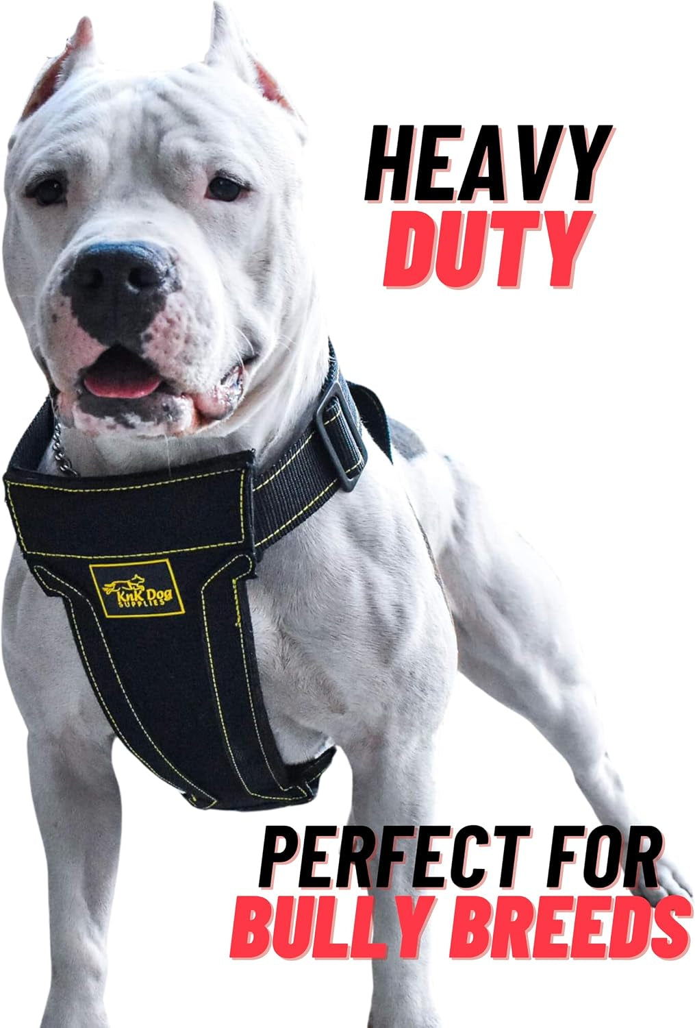 KNK Heavy Duty Tactical Dog Harness for Pitbull, Large & XL Breeds