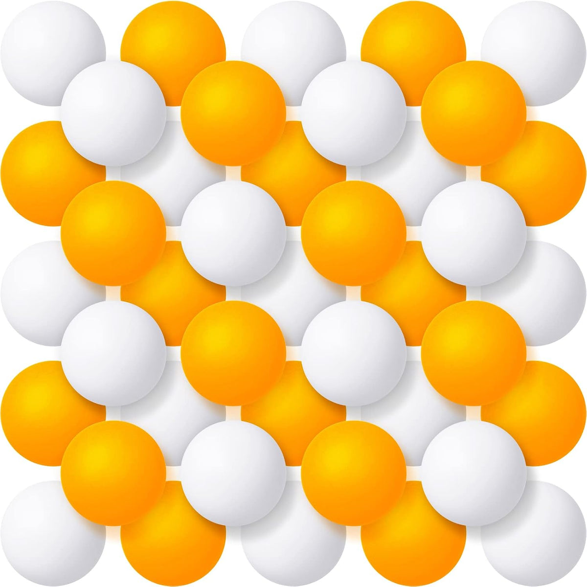 Yunsailing 300 Pieces Plastic Balls 40 Mm Washable Table Tennis Balls for Outdoor Crafts Table Tennis Carnival Pool Games Party Decoration, White and Yellow