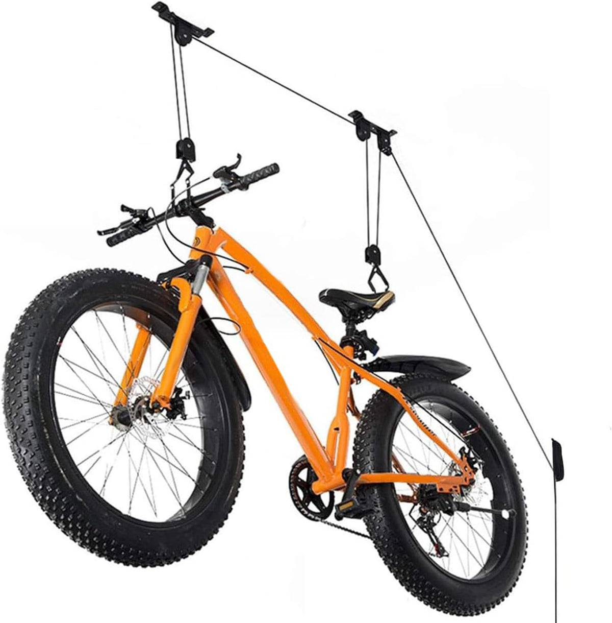 Wallmaster Ceiling Bike Hanger, Bicycle Lift Hoist Pulley System for Garage