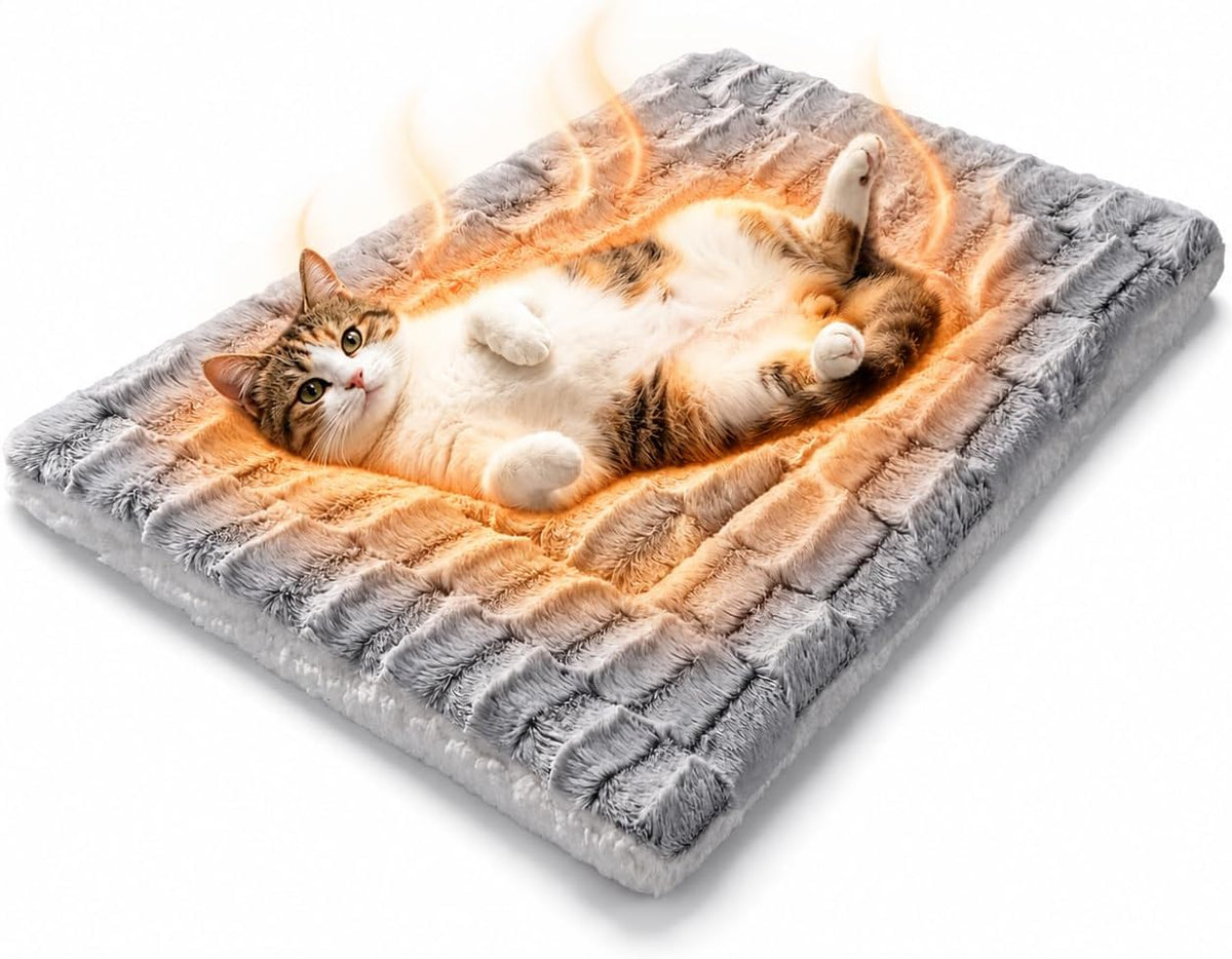 Self Warming Cat Bed, Upgraded Thermal Mat for Indoor Cats Dogs Pad