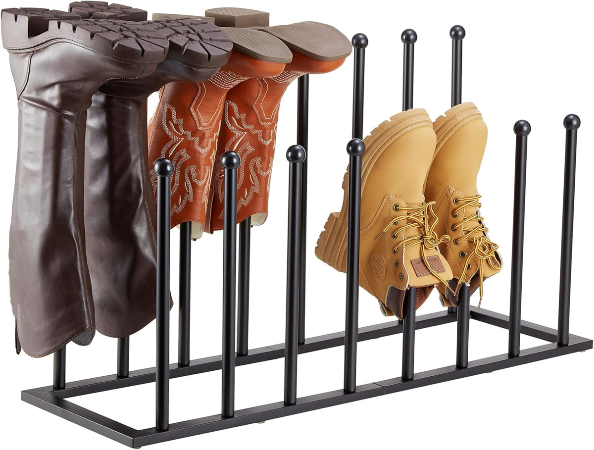 8 Pairs Boot Rack Organizer for Tall Boots Storage, Metal Free Standing