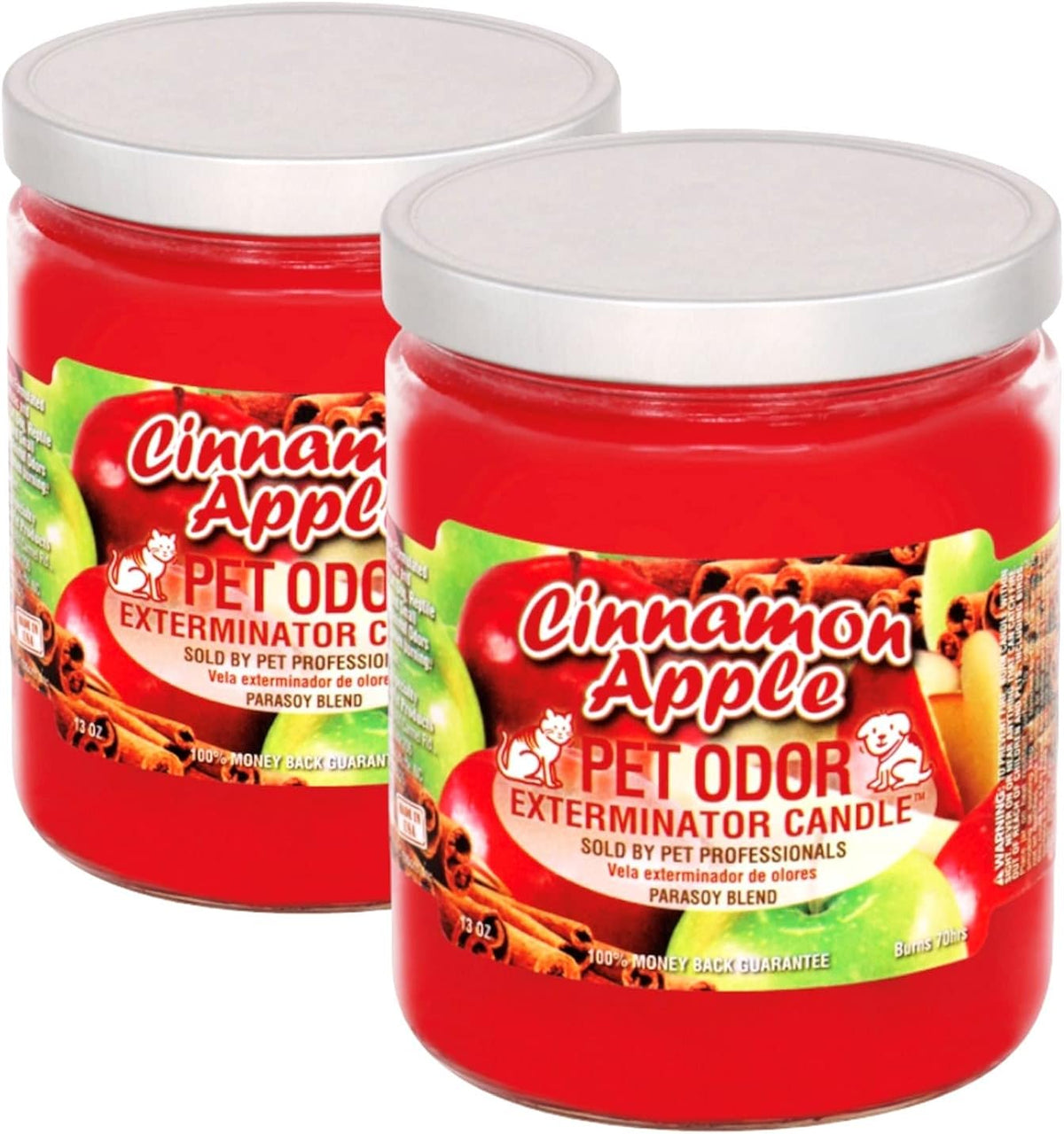 Pet Odor Exterminator Cinnamon Apple Candle - 13 Oz, Pack of 2