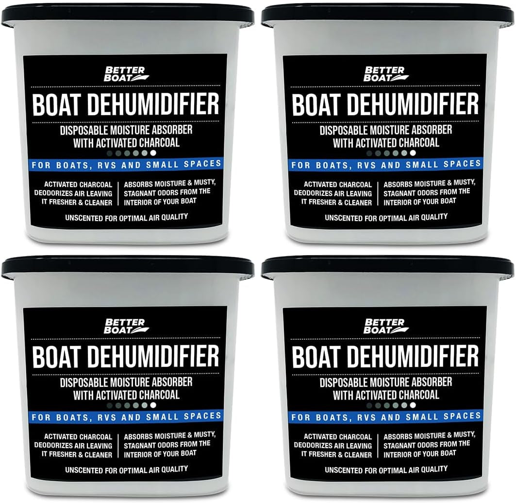 Moisture Absorber 4 Pack with Activated Charcoal Dehumidifier Bucket
