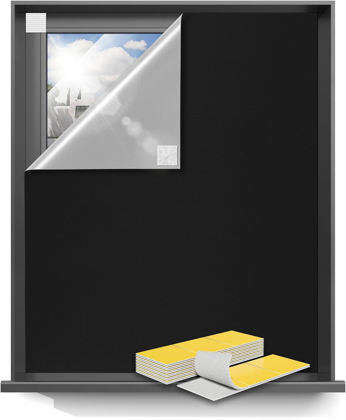 Sumobaby 114"X60" Portable Blackout Curtains Blackout Blinds for Windows
