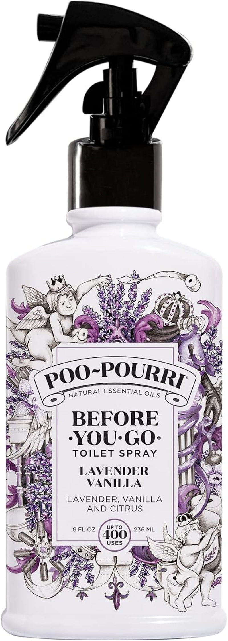 Poo-Pourri Before-You-Go Air & Toilet Freshener Lavender Vanilla Spray 8Oz