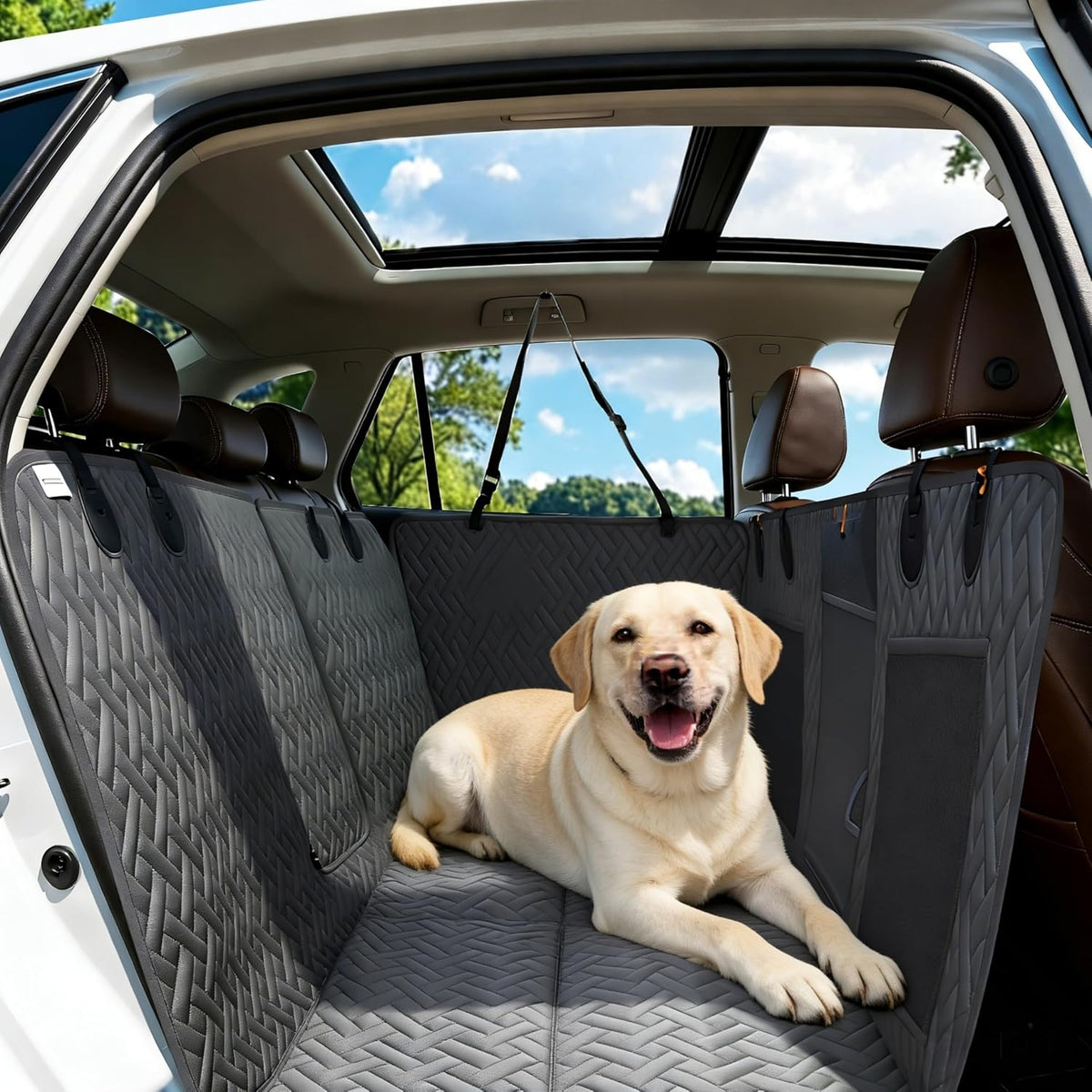 Back Seat Extender, Rear Dog Seat Cover, Hard Bottom Back Seat Cover