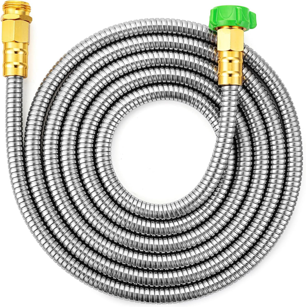 UNCO- Stainless Steel Metal Hose, 15 Feet, No Kink, Metal Garden Hose