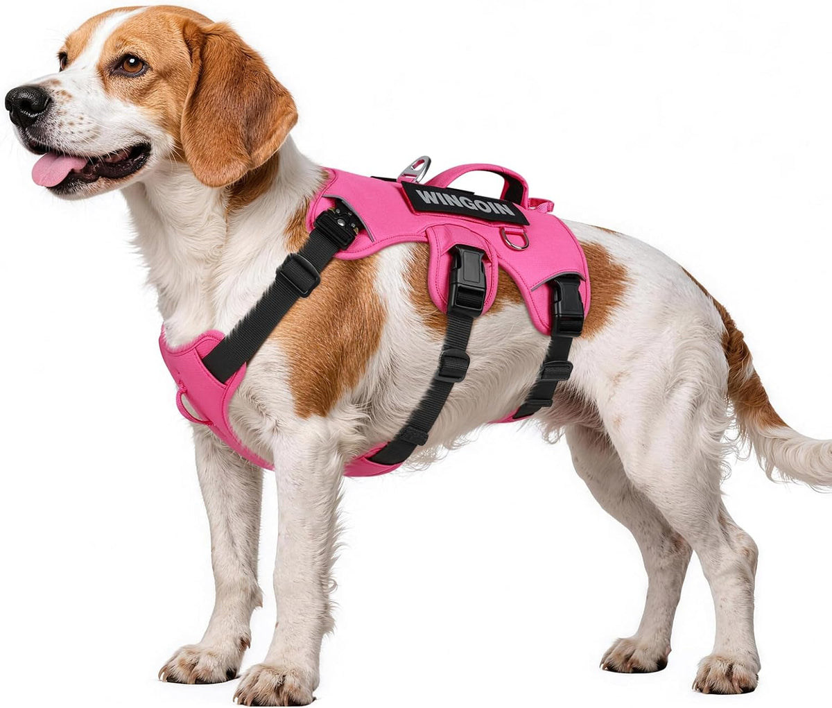 Escape Proof Dog Harness,No Pull for Medium Dog with Handle,Pink,M