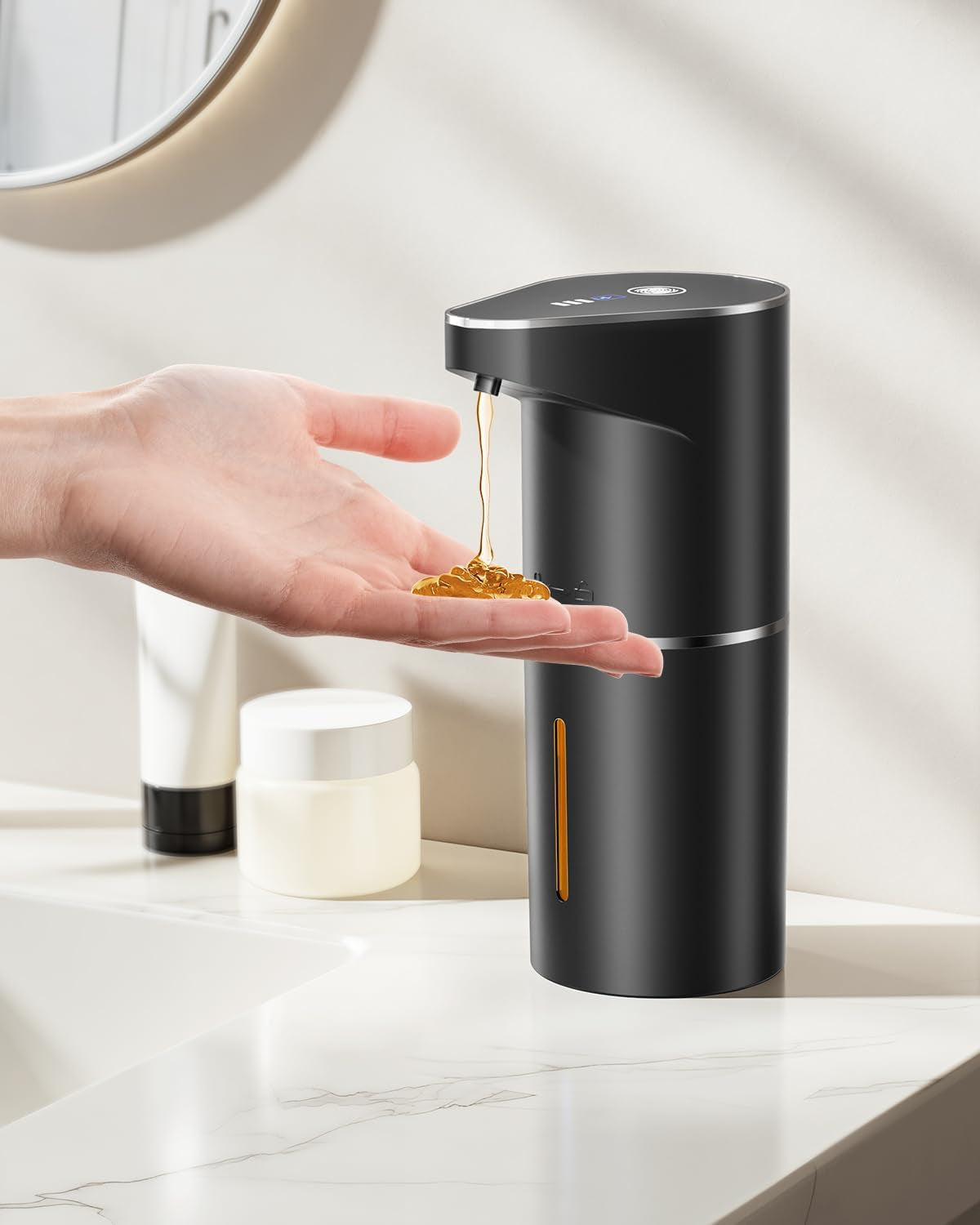 Fantictas Automatic Liquid Soap Dispenser, 3 Levels for Kitchen and Bath