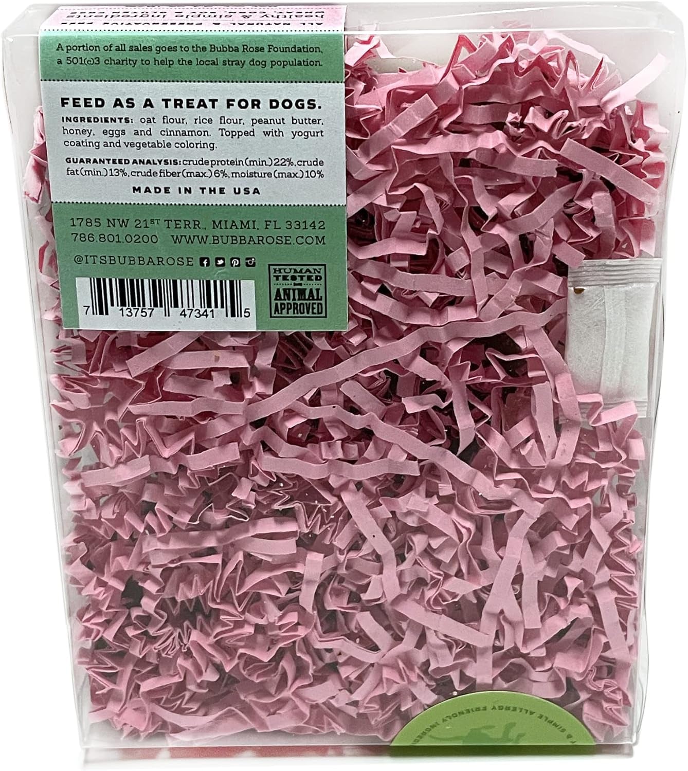 Bubba Rose Biscuit Company: Decorated Birthday Girl Pink Dog Treats - Crunchy Biscuit Texture - Natural Gourmet Dog Cookies - Pack of 4 Cookies - Made in the USA