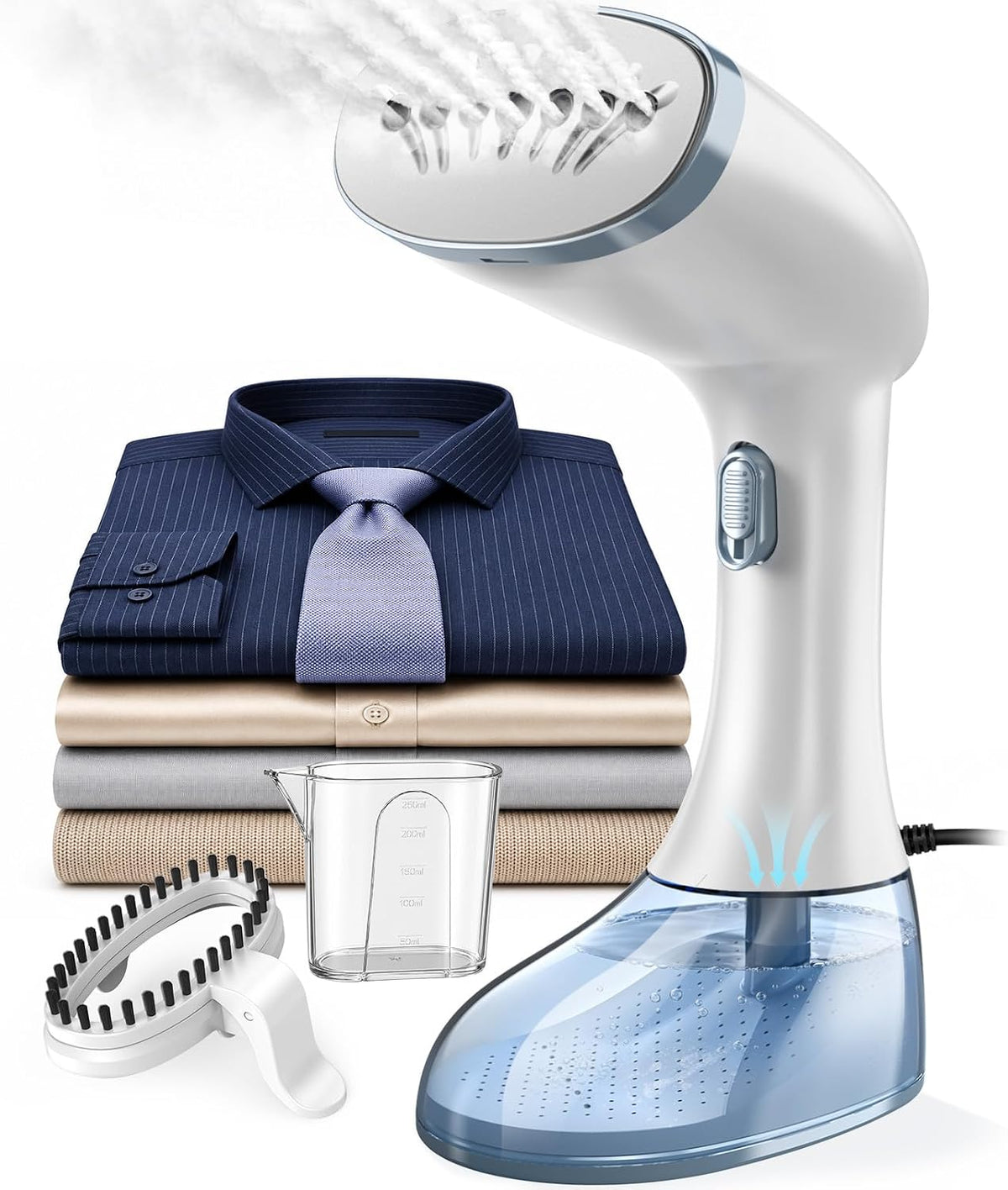 Steamer for Clothes, Clothes Steamer Handheld Garment Steamer with 3 Steam Settings, 380Ml Water Tank, Fast Heat-Up Clothing Steamer for Wrinkle Removal on Garments & Curtains
