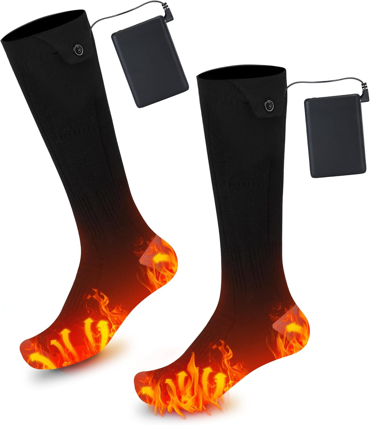 Heated Socks for Men Women with Rechargeable Battery Powered Electric Thermal Heating Socks Foot Warmers for Hunting
