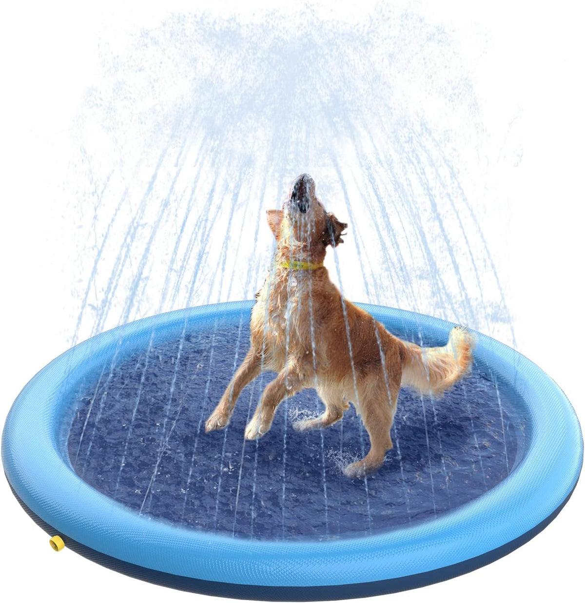 Dog Pool, Anti-Slip Splash Pad for Dogs, 51 In, Blue