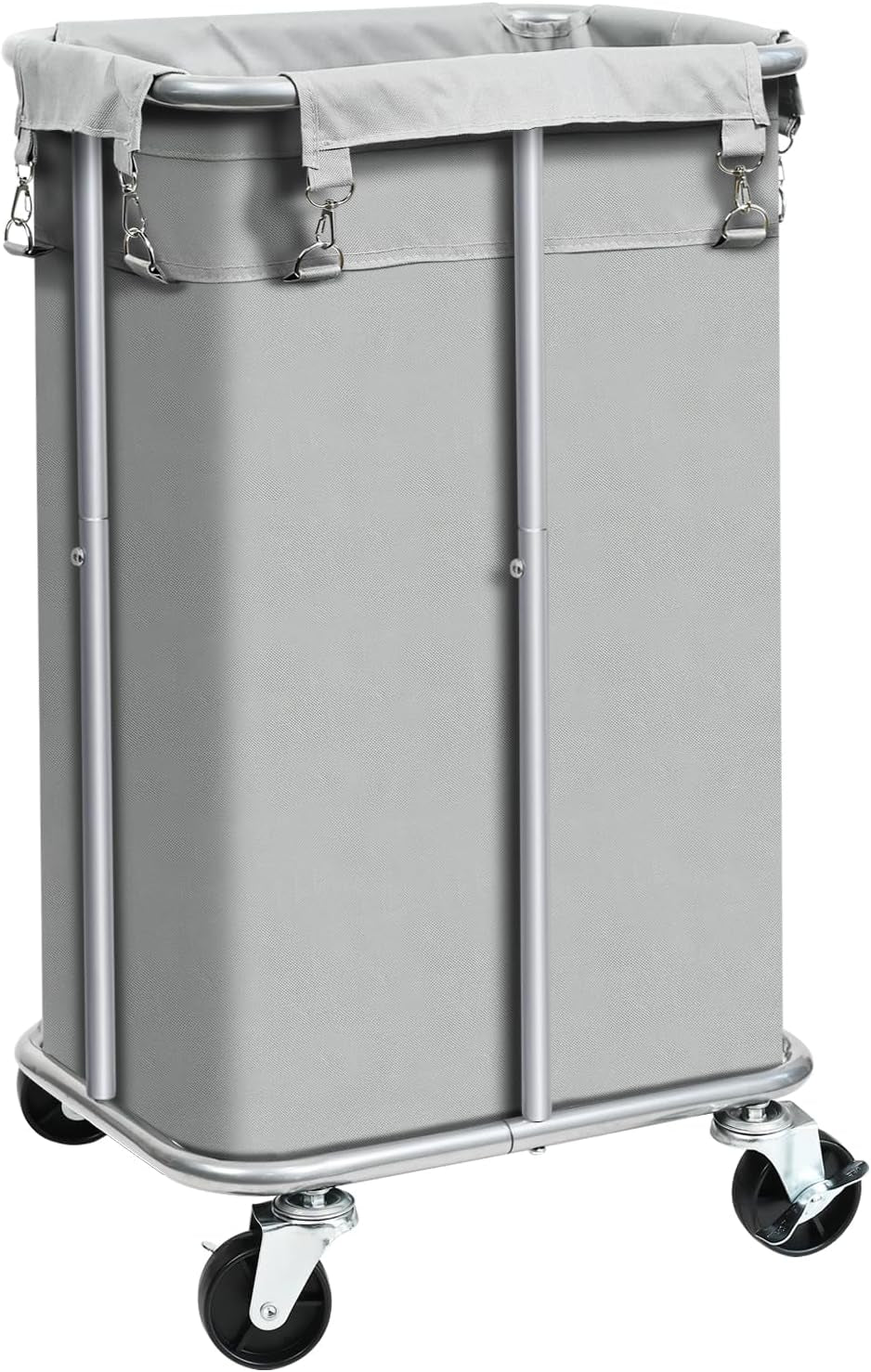 100L Rolling Laundry Hamper Basket with Wheels for Bedroom, Grey