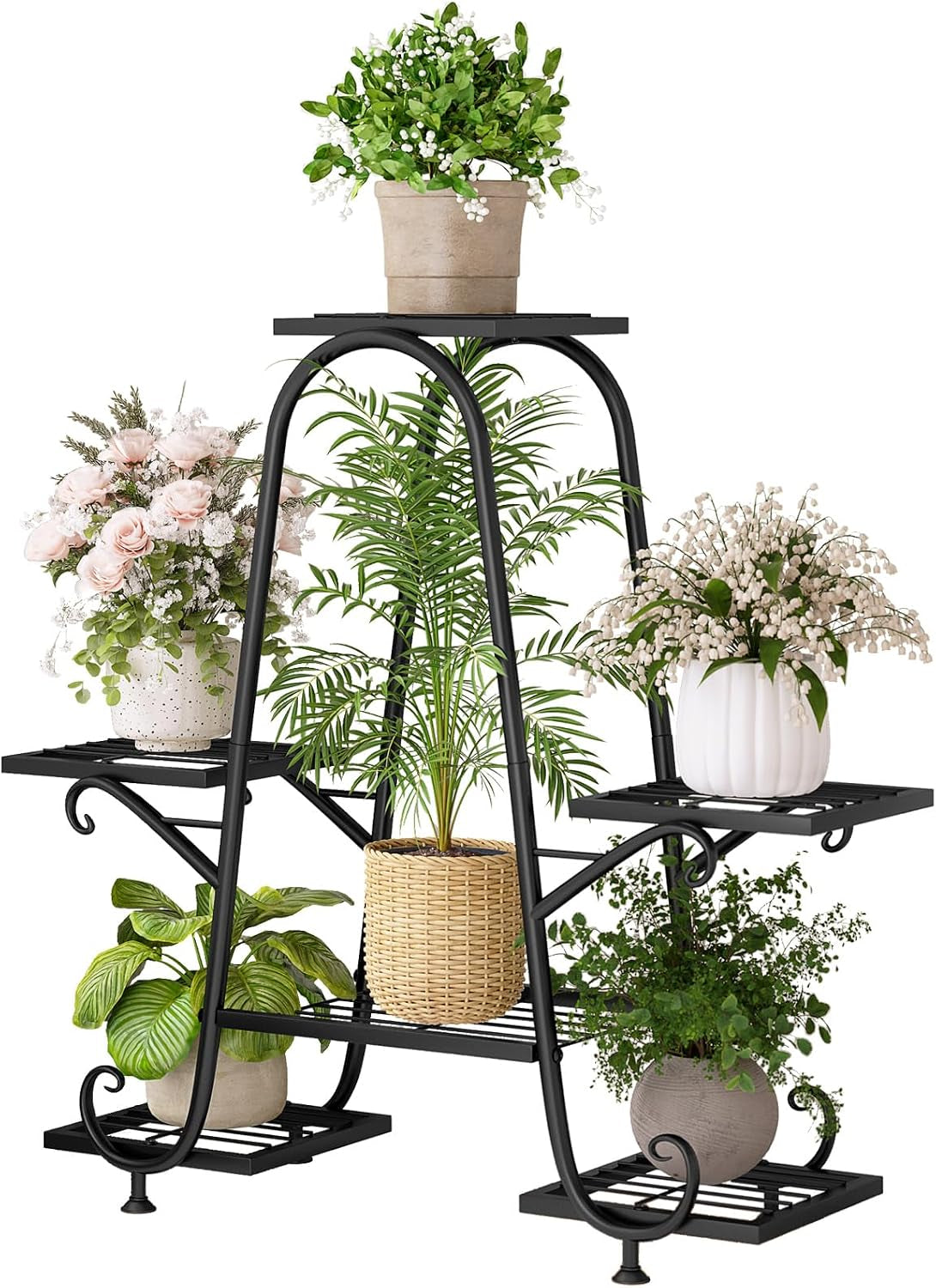 INGIORDAR Plant Stand Indoor Outdoor 6Tier Tiered Shelf Flower Pot Rack
