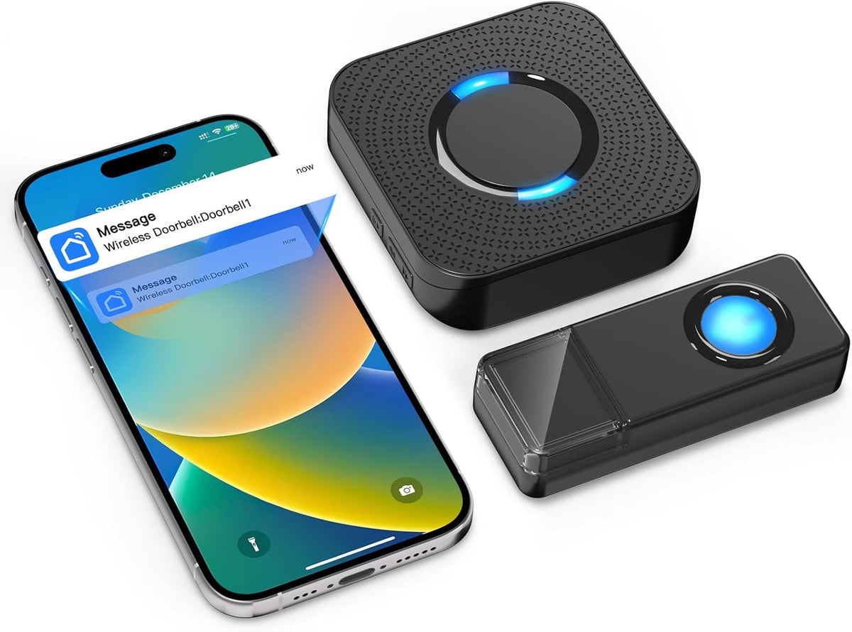 Wifi Wireless Doorbell, Smart Doorbell Chime with Phone App Alerts