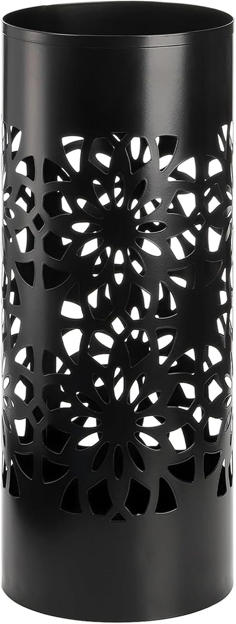 Bekith Metal Umbrella Holder, Free Standing Umbrella Stand for Entryway, Canes Walking Sticks Holder for Home, Office, 6.7" X 6.7" X 16.5", Round, Black