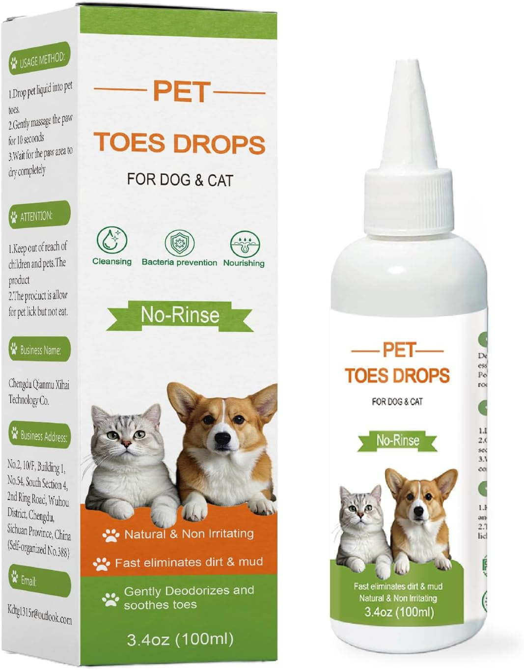 Dog Paw Cleaner – No-Rinse Dog Foot Washer, Deep Cleans Paws & Toes, Natural Plant Ingredients,Safe for Puppies to Large Dogs, Travel-Friendly Puppy Essential-3.4 OZ