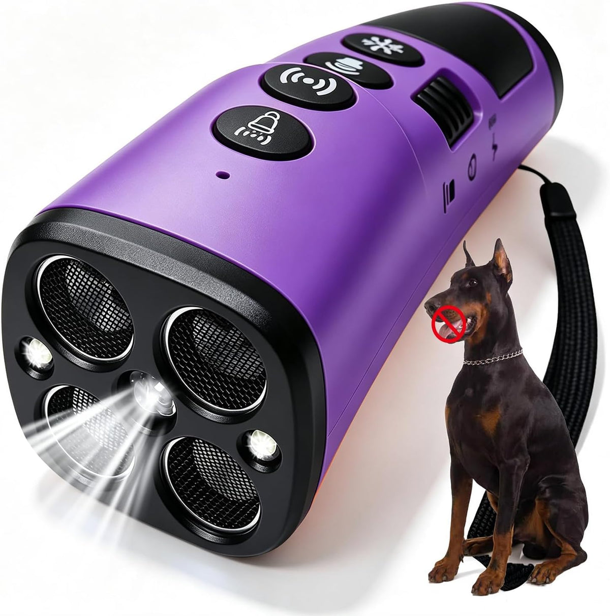 Dog Bark Deterrent Device, 4X Ultrasonic anti Barking with 5 Modes Purple