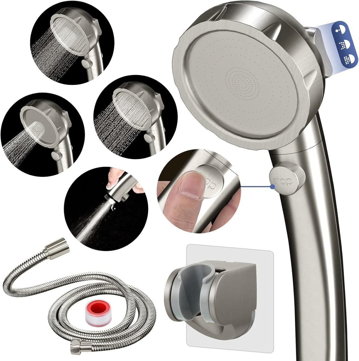 HANLIAN On/Off High Pressure Handheld Shower Head for RV Camper