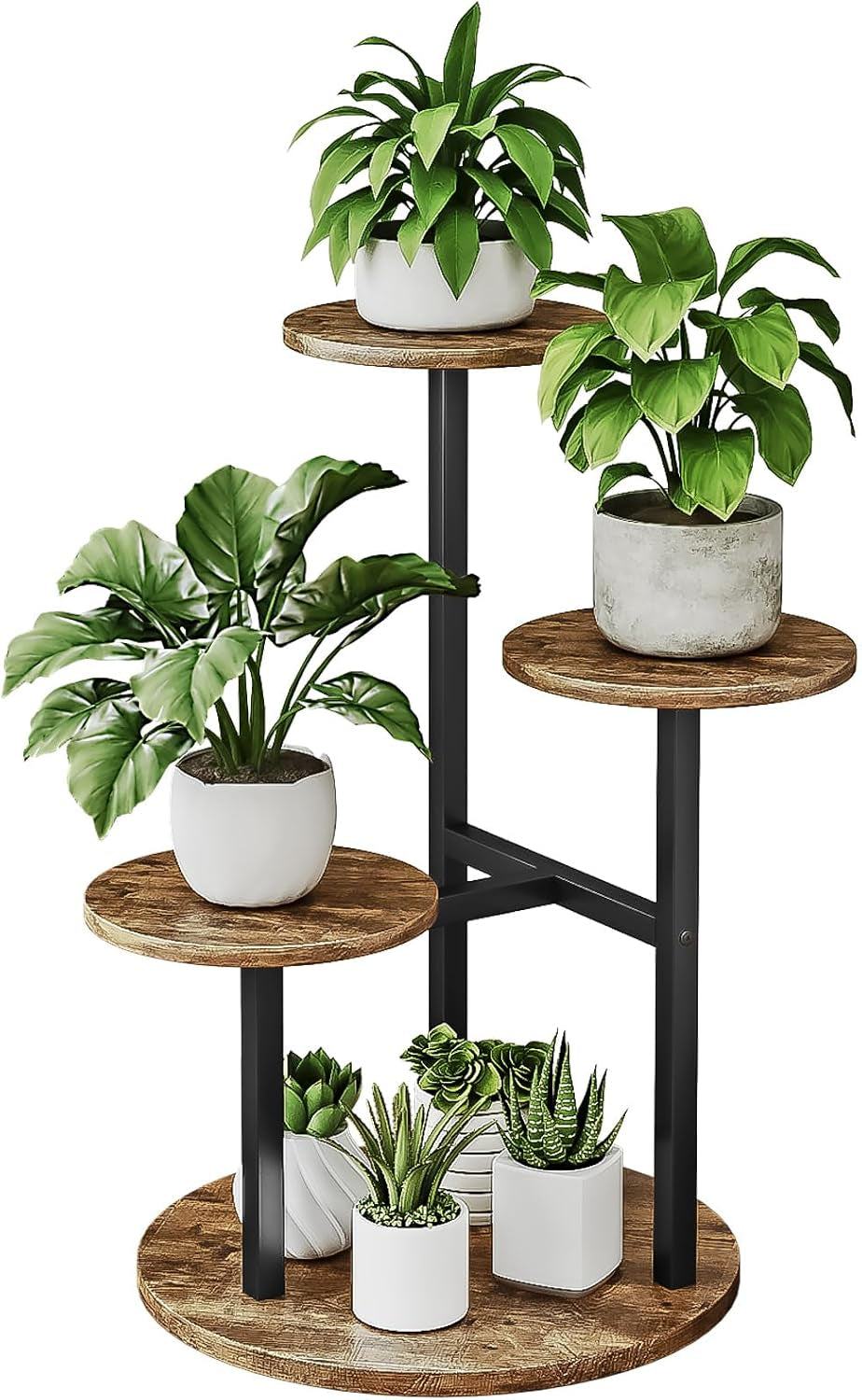 INGIORDAR 4 Tier Plant Stand Indoor Corner Tiered Holder Shelf Display Rack
