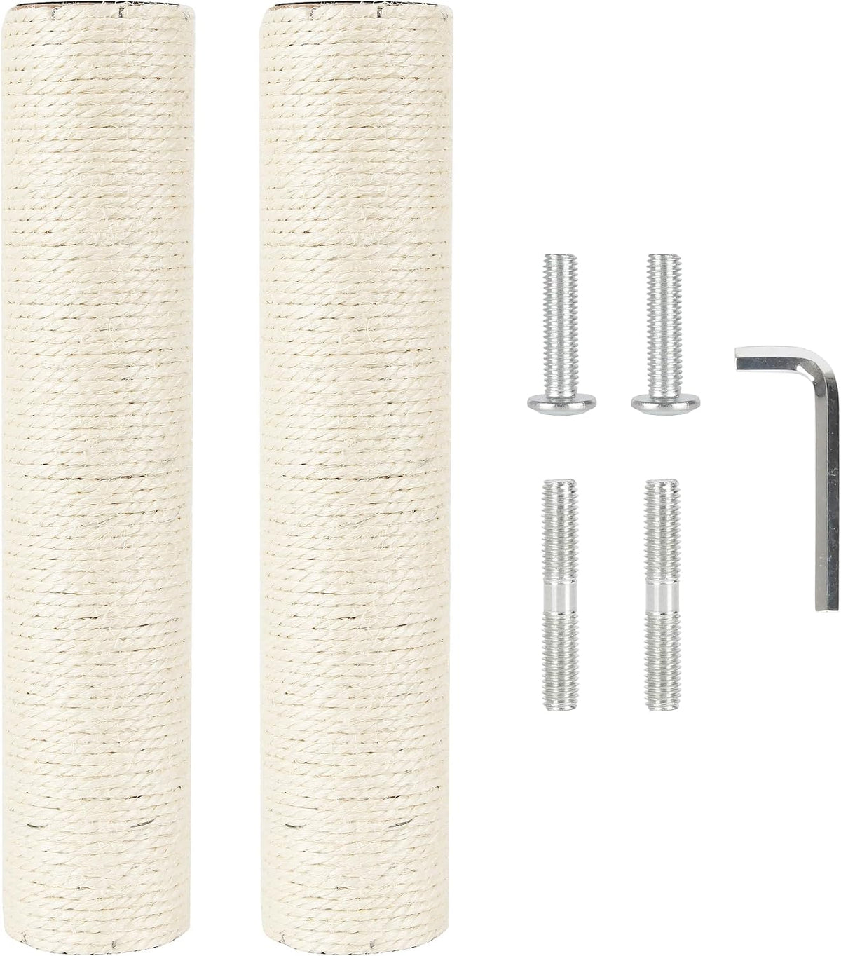 2.9In 7.4Cm Diameter Cat Tree Replacement Post Pole Parts Sisal (M10, 35Cm/13.8In)