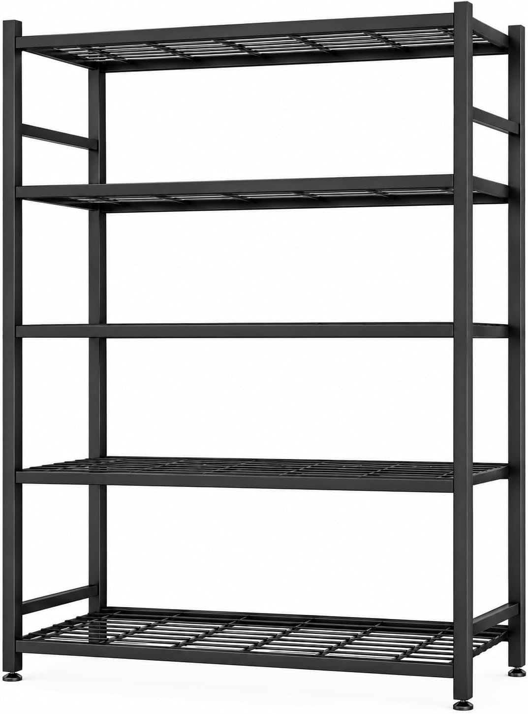 36.4" W Storage Shelves, 5-Tier Metal Shelving Unit with Leveling Feet