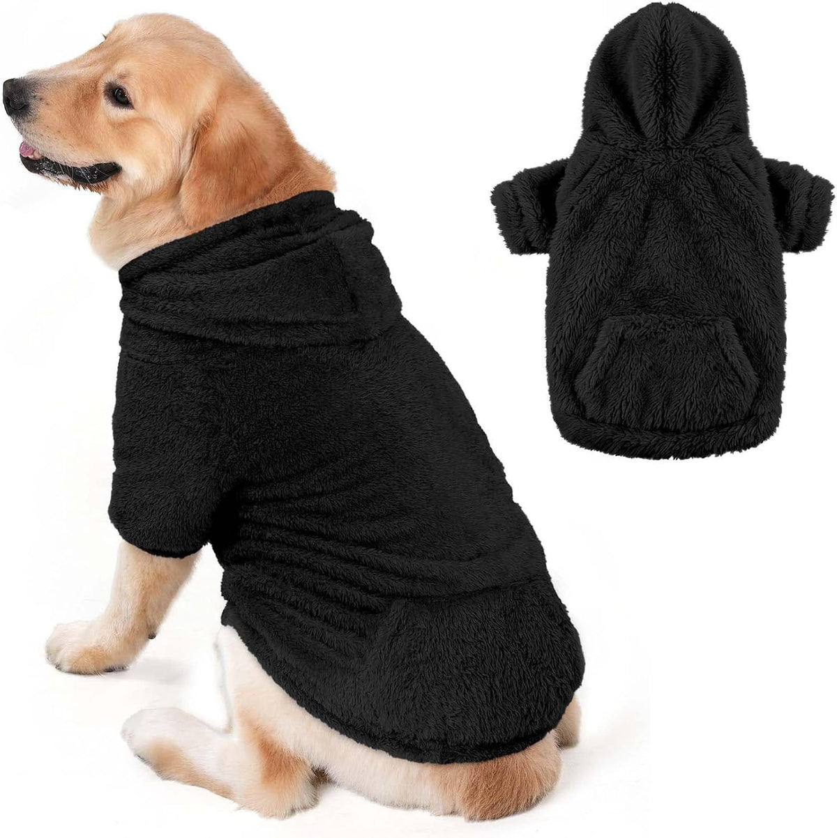 3XL Fuzzy Dog Sweaters for Large Dogs, Dog Hoodie Apparel Clothes