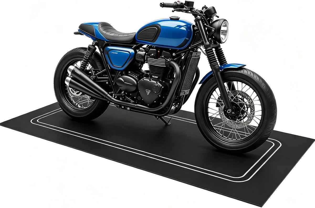 Motorcycle Garage Floor Mat, Washable Oil Absorbent Bike Parking Mat