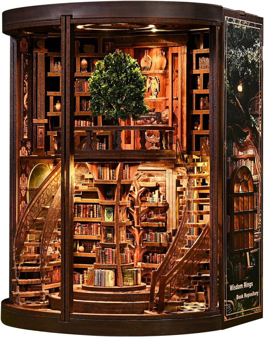 DIY Book Nook, Miniature House Kit with LED Light | Wisdom Library