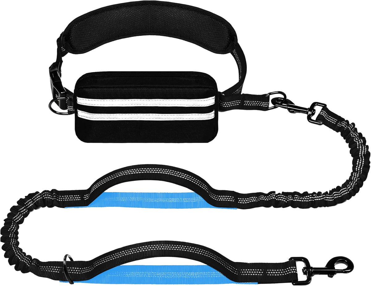 Hands Free Dog Leash with Zipper Pouch for Dog Walking
