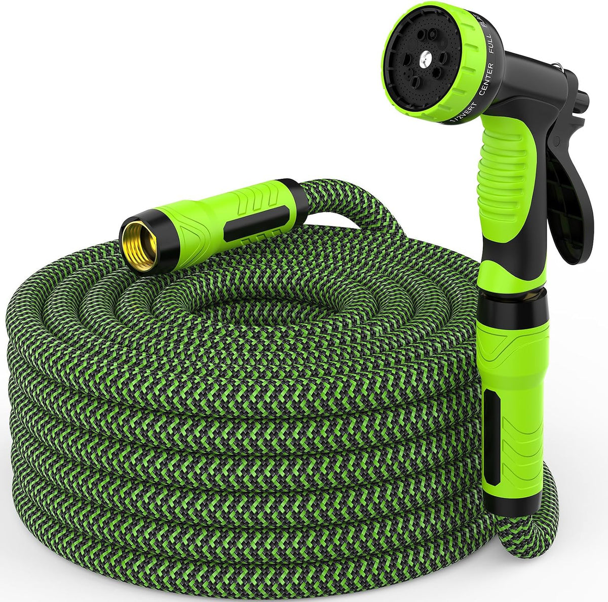 NON-EXPANDABLE Garden Hose 25 FT X5/8'' with 10-Function Sprayer