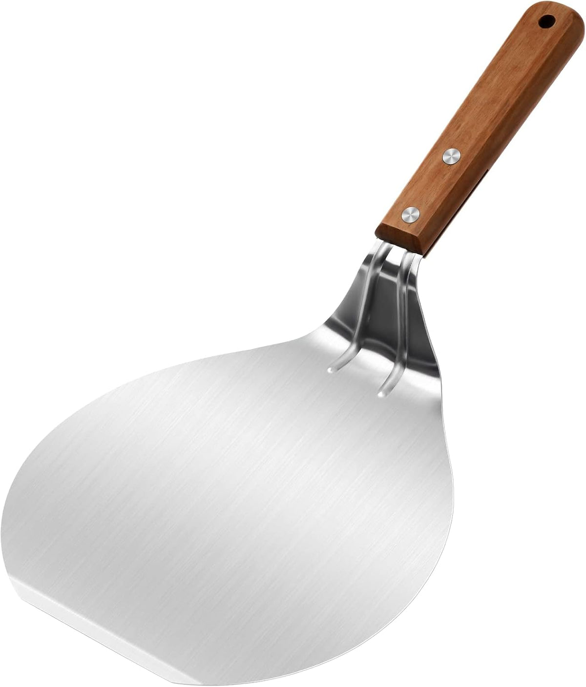 Stainless Steel Pizza Peel with Wood Handle 8-Inch Pizza Spatula Paddle