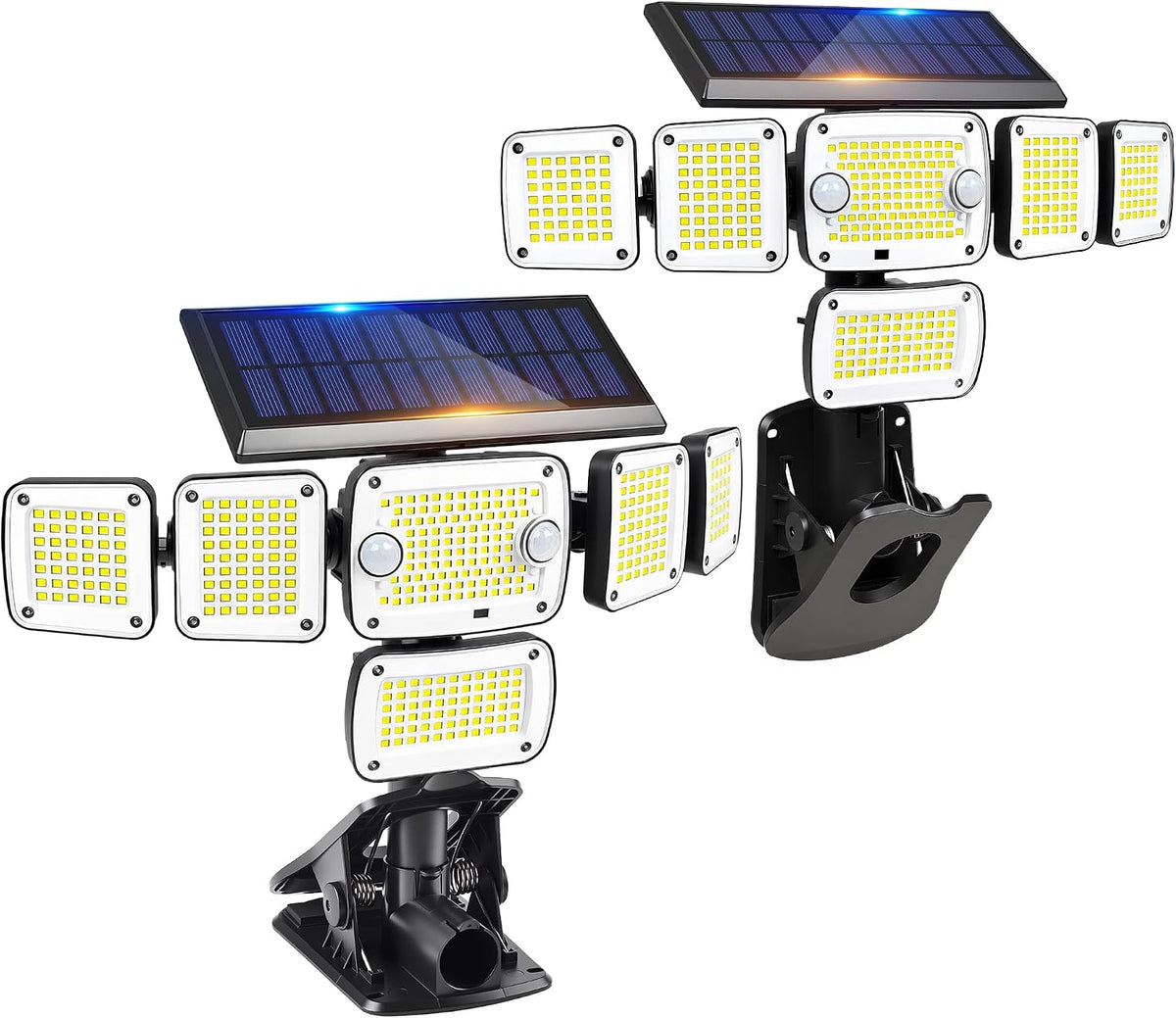 Solar Flood Lights Outdoor,5000Lm Clip on Solar Lights with Motion Sensor
