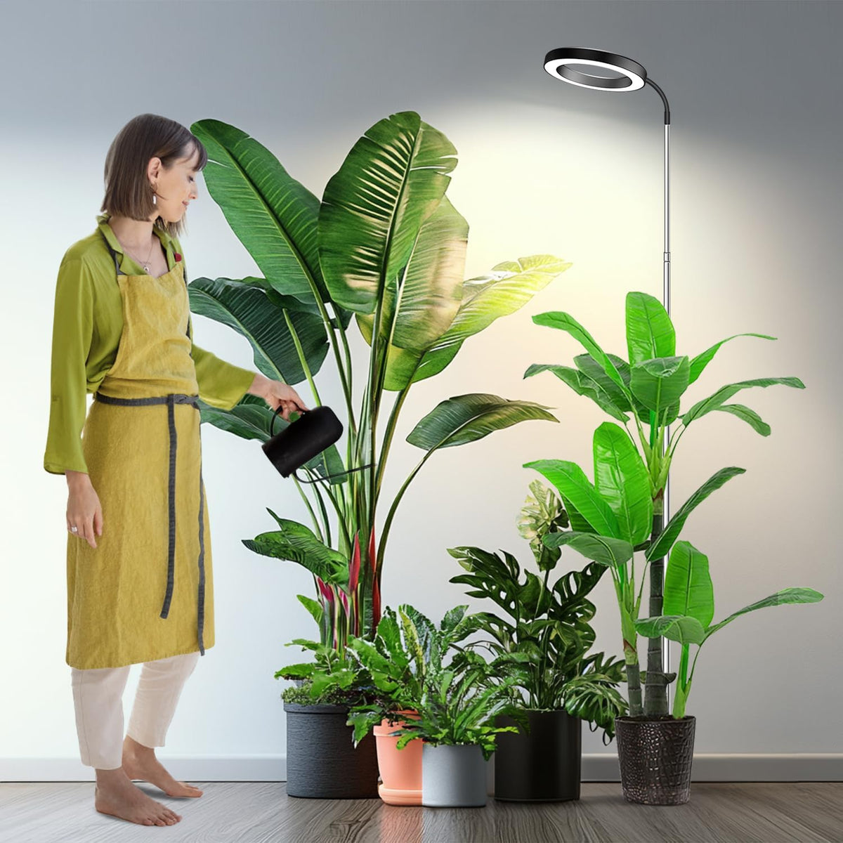 Garpsen Grow Lights for Indoor Plants, 6000K, Height Adjustable, Plug-In