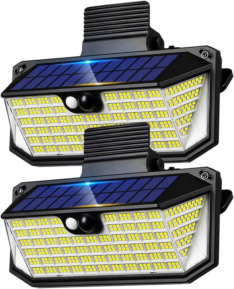 4000Mah Clip on Solar Lights Outdoor, Motion Sensor, 470 Leds