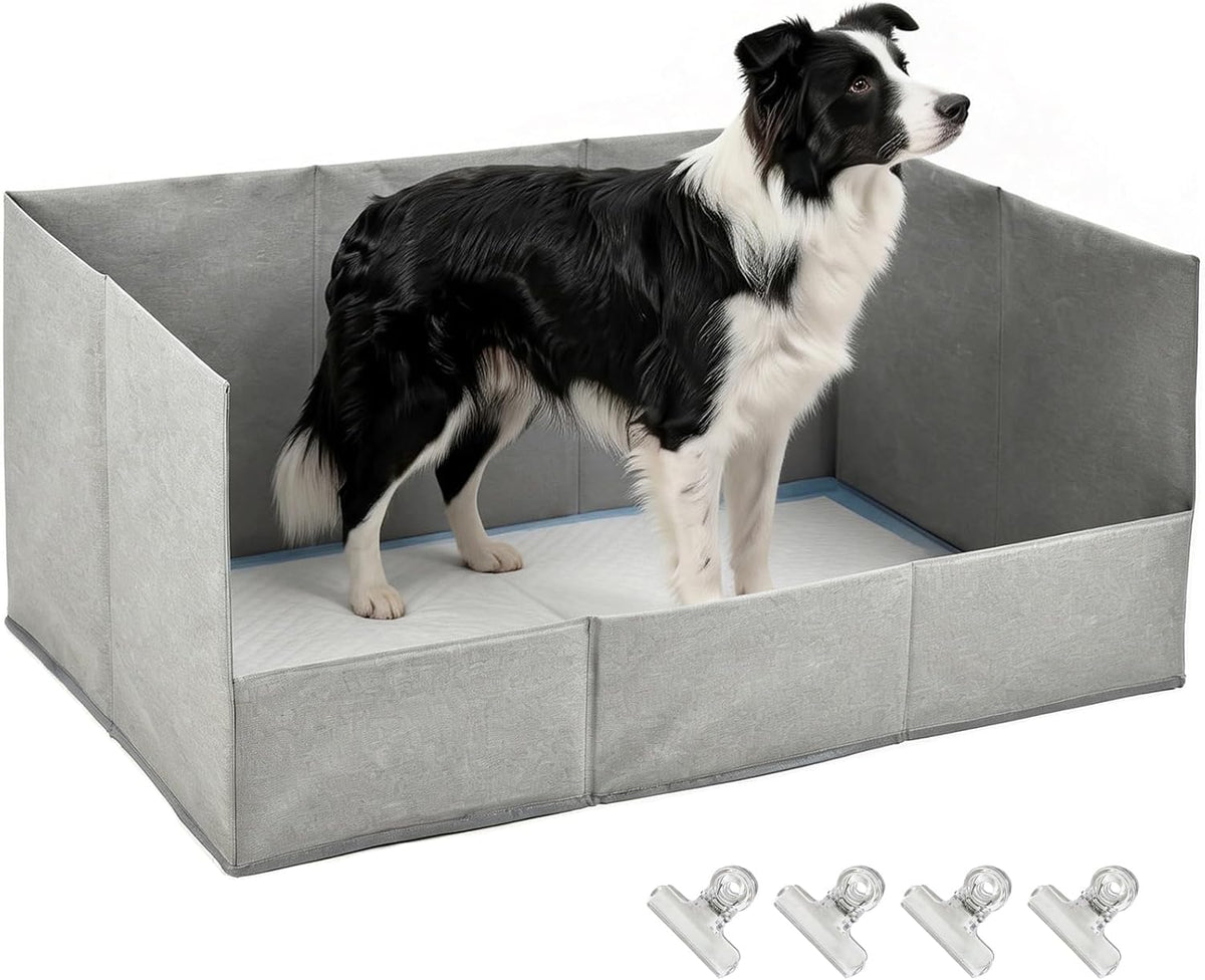 Dog Litter Box Indoor with High Walls 23"X34"X17" (Not Included Pee Pad)